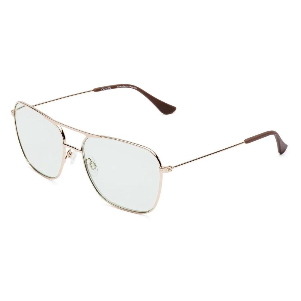 NEW CADDIS hooper blue block lens readers glasses - 3 in gold